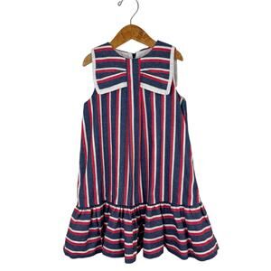 Foque Girl's Striped Sailor Dress
